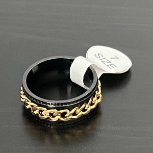 Stainless Steel Spinner Ring (size 7)